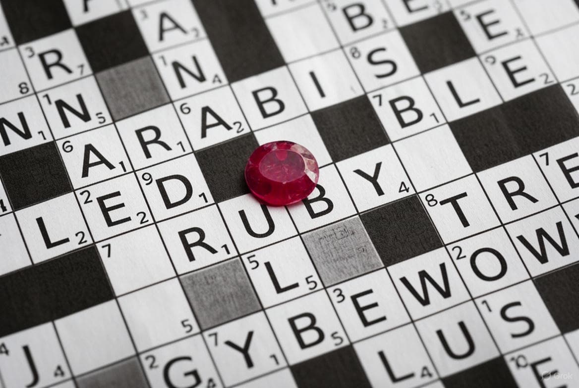 یاقوت در جدول کلمات متقاطع: پاسخ های ممکن و توضیحات