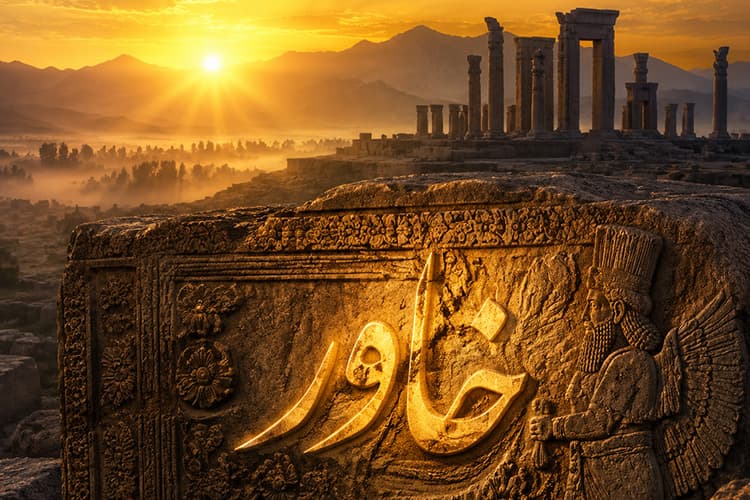 معنی خاور چیست؟ بررسی مفهوم، ریشه و کاربرد این واژه در فارسی