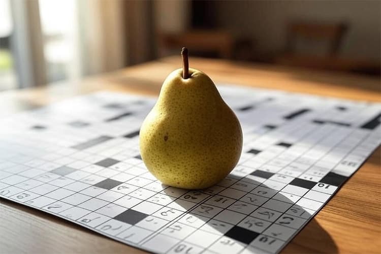 گلابی در جدول کلمات متقاطع