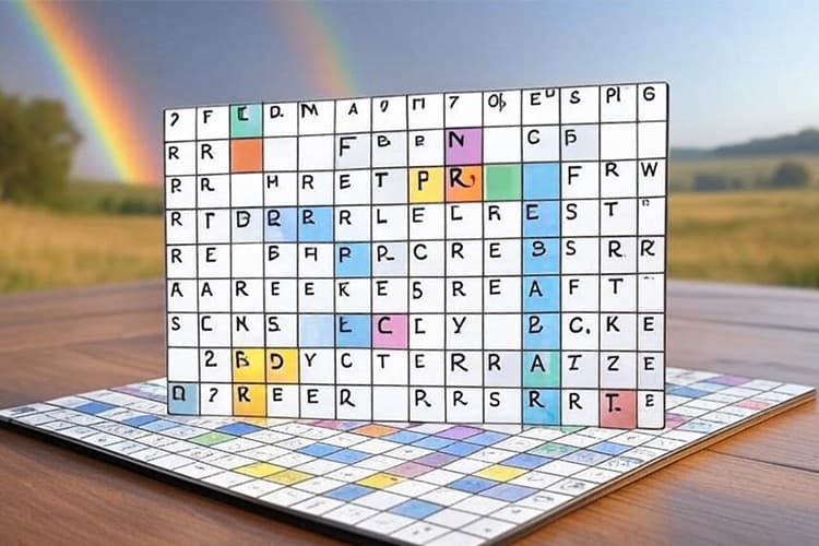 رنگین کمان در جدول کلمات متقاطع با تعداد حروف
