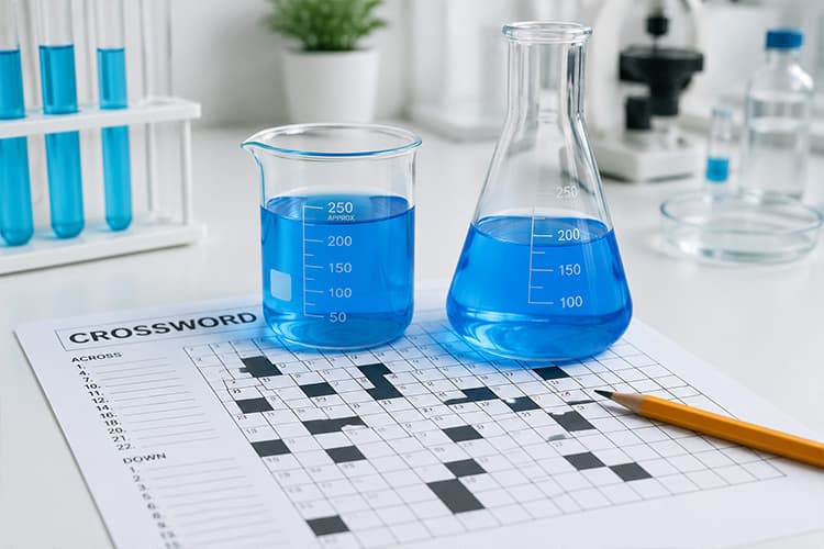 ظرفی در آزمایشگاه در جدول